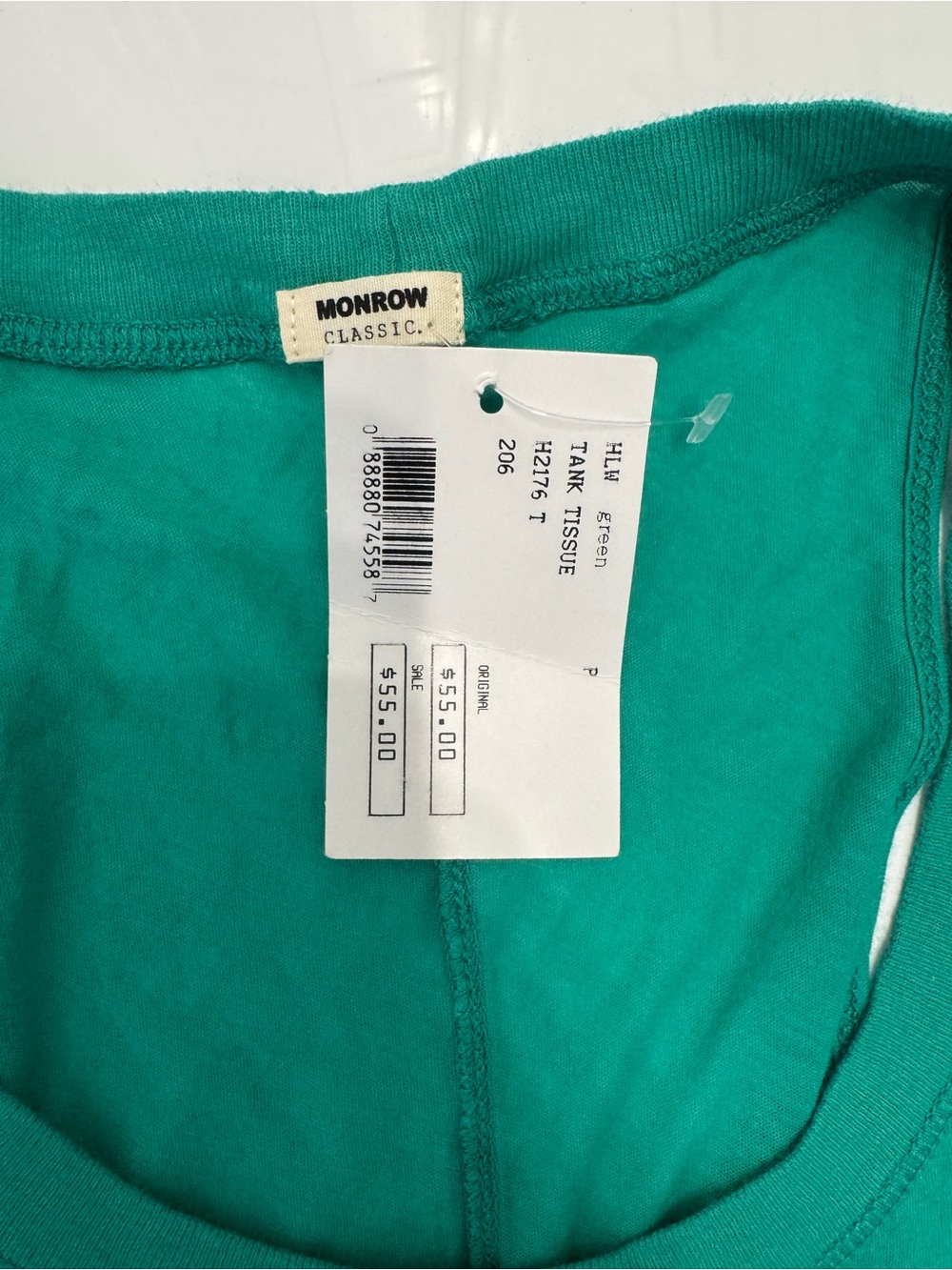 Monrow Green Racerback Tank - Picture 2 of 3